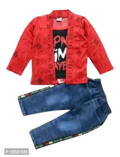 Stylish Multicoloured Cotton Blend Shirts with Jeans For Boys-thumb0