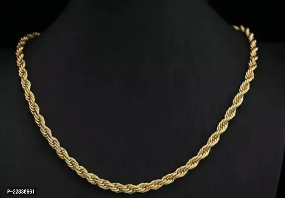 Alluring Golden Alloy Chain For Men-thumb0