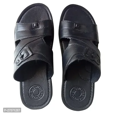 Snowlite Black stylish slipper For Men-thumb0