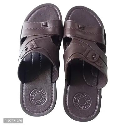 Snowlite brown stylish slipper For Men