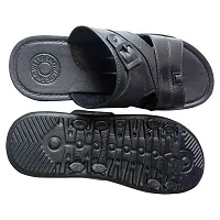 Snowlite Black stylish slipper For Men-thumb3