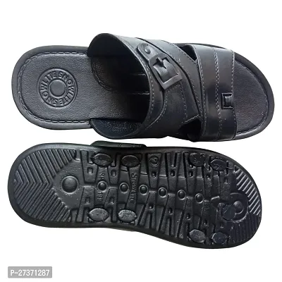 Snowlite Black stylish slipper For Men-thumb4