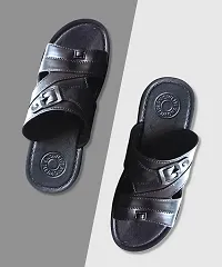 Snowlite Black stylish slipper For Men-thumb1