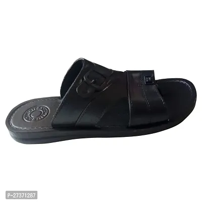 Snowlite Black stylish slipper For Men-thumb3