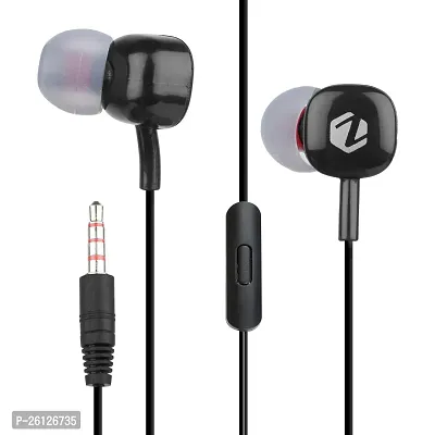 Stylish Black In-ear Wired Earphone With Microphone-thumb0