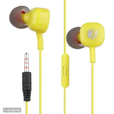 Stylish Yellow In-ear Wired Earphone With Microphone-thumb0