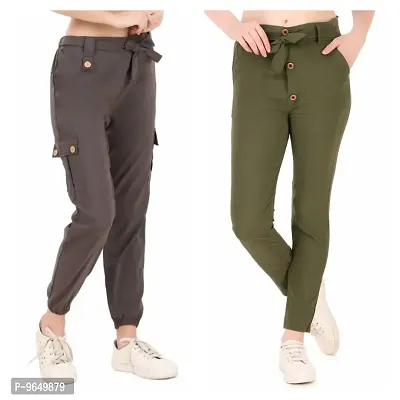 Classy Casual Wear Trouser Combo Of 2