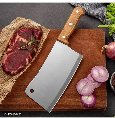 Spatlus Meat Cleaver 7 inch,Butcher Knife,Vegetable Cleaver Knife,German High Carbon Stainless Steel Kitchen Knife Chef Knives(Knife G Set of 1)-thumb4