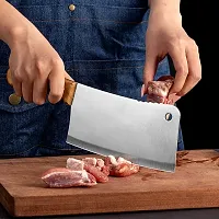 Spatlus Meat Cleaver 7 inch,Butcher Knife,Vegetable Cleaver Knife,German High Carbon Stainless Steel Kitchen Knife Chef Knives(Knife G Set of 1)-thumb2