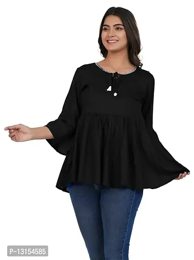 Stylish Rayon Solid Top For Women-thumb0