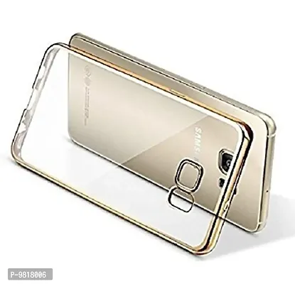 Crazy Sutra Electroplated Edge Clear Soft Transparent Back Case Cover for Samsung Galaxy J7 Prime Back Cover Gold-thumb4