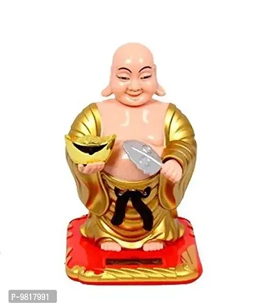 UDee Plastic Buddha Statue Idol, 5""x3.5"", Gold-thumb3