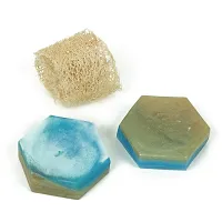 Crazy Sutra Combo Handmade Essentials Sea Bed Theme Soap SET OF 2pc with Natural Body Wash Loofah Brush Very Smooth & Soft-thumb1