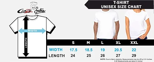 Crazy Sutra Premium Dry-FIT Polyester Unisex Half Sleeve Casual Printed Tshirt [T-FunkyEyes_M_M] White-thumb1