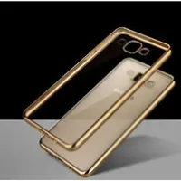 Crazy Sutra Electroplated Edge Clear Soft Transparent Back Case Cover for Samsung Galaxy J7 Prime Back Cover Gold-thumb2