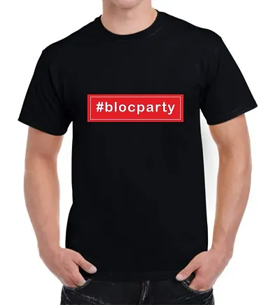 Crazy Sutra Boy's 100% Half Sleeve Casual Bloc PartyT-Shirt (Black, X-Large)