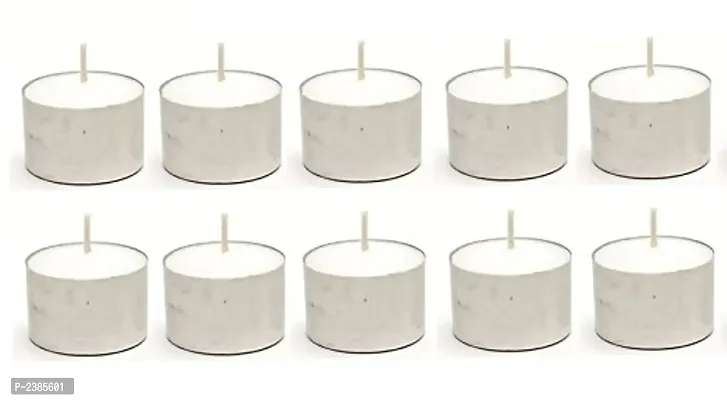 Smokeless Tea Light Wax Candles with 9 hrs burning time - 10 Pieces Pack-thumb0