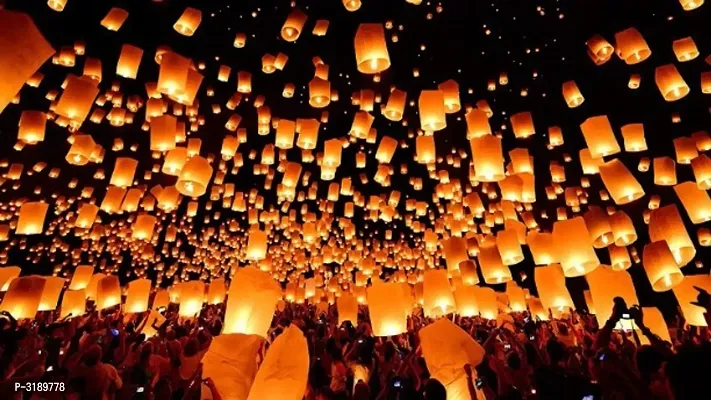 Crazy Sutra 10-Piece Make A Wish Sky Lantern Hot Air Balloon with Fuel Wax Candle,-thumb0