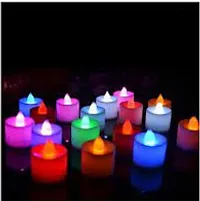 LED Candle Tealight Diya Yellow 10pc  MultiColor 12pc Decorative Lights for Home Decoration-thumb3