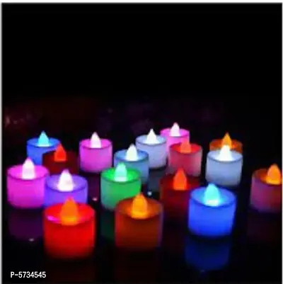 LED Candle Tealight Diya Yellow 10pc  MultiColor 12pc Decorative Lights for Home Decoration-thumb4