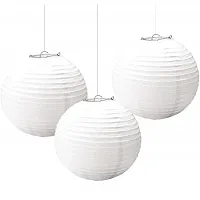 Paper Lamp Hanging Lantern Kandeel,  for Decoration Hotels Home Diwali Lantern Light Fixture (Size medium  White) 3 Pcs-thumb3