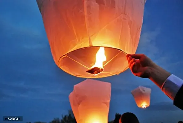 Make A Wish Hot Air Balloon Paper Multi colors Sky Lantern Pack of 4 pcs-thumb0