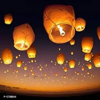 Make A Wish Hot Air Balloon Paper Multi colors Sky Lantern Pack of 10 pcs-thumb2