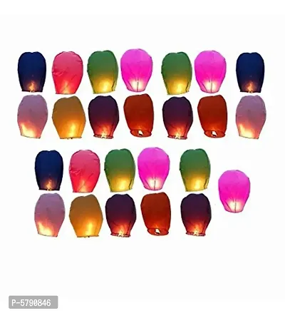 Make A Wish Hot Air Balloon Paper Multi colors Sky Lantern Pack of 15pcs-thumb3