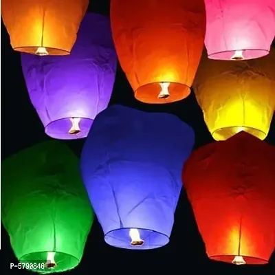 Make A Wish Hot Air Balloon Paper Multi colors Sky Lantern Pack of 15pcs-thumb4