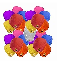 Make A Wish Hot Air Balloon Paper Multi colors Sky Lantern Pack of 5 pcs-thumb1