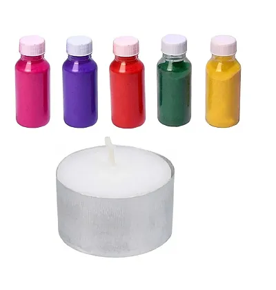 Combo of Diwali Rangoli Colors and Tealight Candles