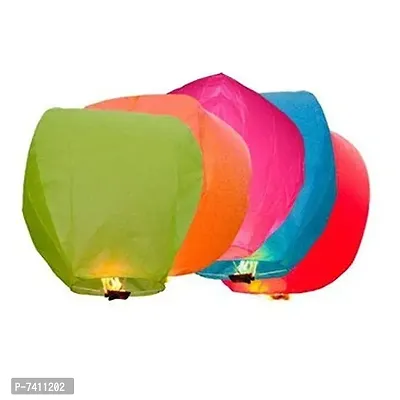 Crazy Sutrareg; Multicolor Paper Sky Lantern Air Ballons ( pack of 3 )-thumb0