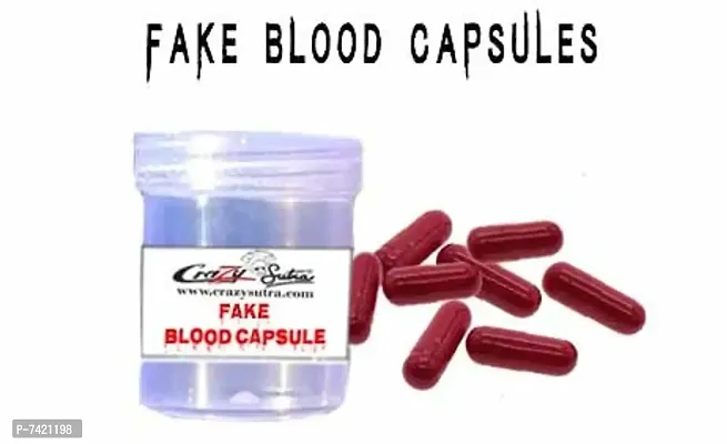 Fake Blood Capsules Halloween Makeup  Prank Toys (8 capsules)-thumb0