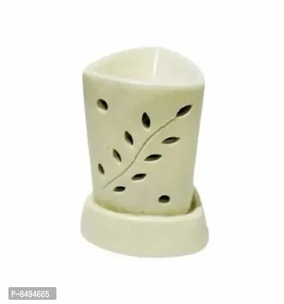 Crazy Sutraamp;reg; Ceramic Electric Aroma Triangle Diffuser Oil Burner (Size-Medium) For Indoor; Outdoor Decoration.-thumb0