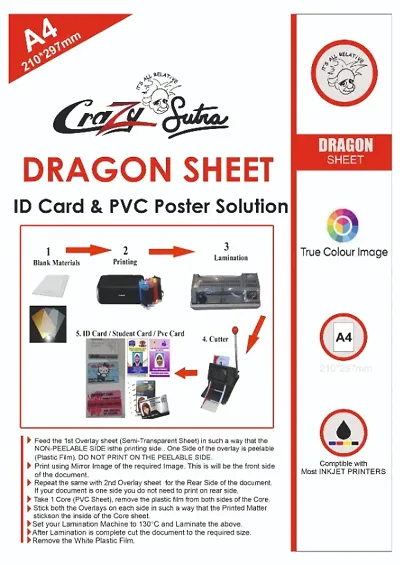 PVC Lamination Dragon Sheet Set of 20 Cores and 40 Overlays