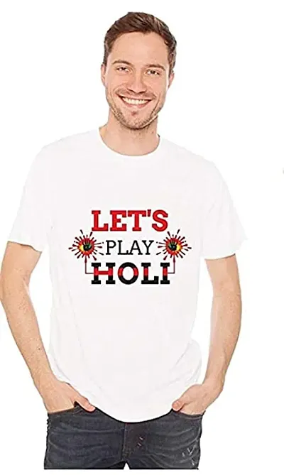 Holi Special Printed Cotton Unisex T-Shirts