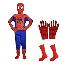 spider man dress with socks  gloves(04-06years)-thumb2