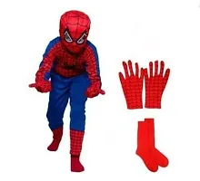 spider man dress with socks  gloves(02-04years)-thumb1