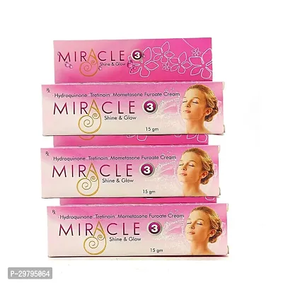 Miracle3 Shine Glow Face Cream 15gm Each Pack of 3-thumb0