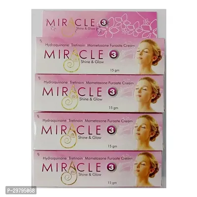 Miracle3 Shine Glow Face Cream 15gm Each Pack of 4-thumb0