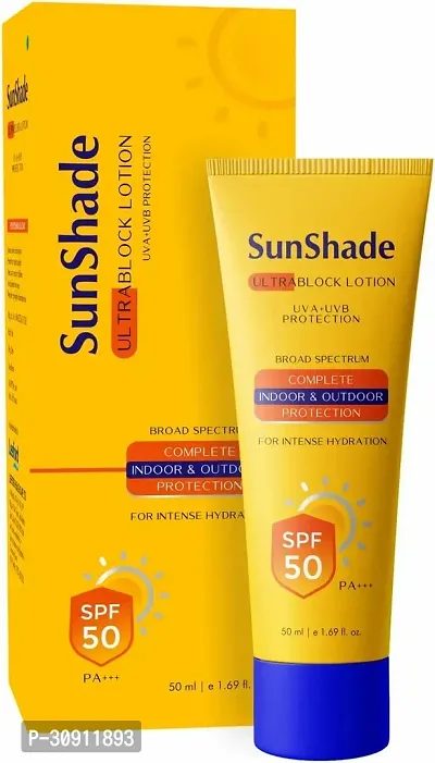 Sunshade Ultra Block Sunscreen SPF 50 PA+++ Lotion For Face  Body (50ml) Pack of 01-thumb0