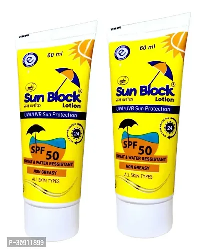 SUNBLOCK 50 SUN SCREEN LOTION SPF 50+++  Pack of 02