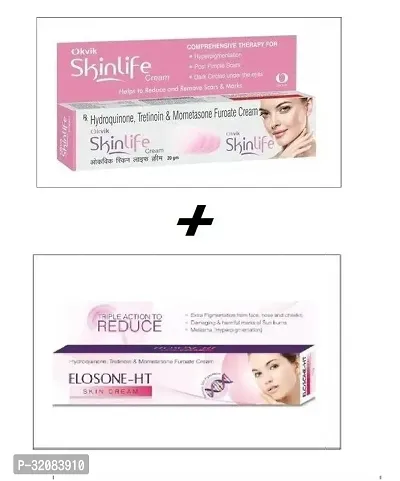 Skinlife Cream Day Cream Skin Whitening 20 Gm and  Elosone-Ht Day Cream 15 Gm Each Combo-thumb2