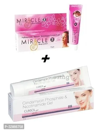 Miracle Shine and Glow Cream 15 G and Clinsol Cream 15 Gm