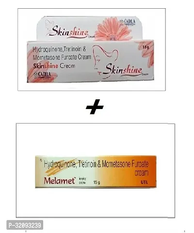 Skinshine Cream 15g and  Melamet Skin Whitening Cream 15 Gm Combo-thumb0