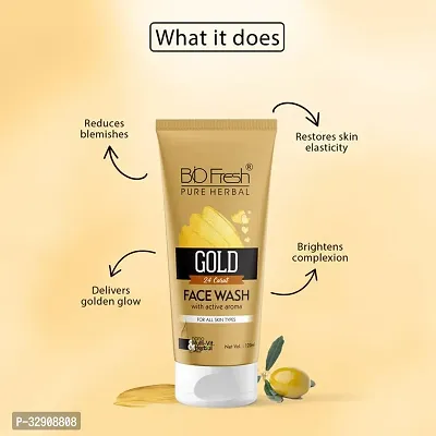 24K Gold Face Wash Cleanser Skincare for Face(120ml, Pack of 2)-thumb2