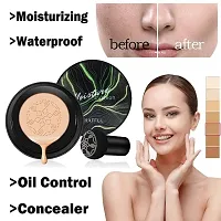 3 in 1 CC and BB Water Proof Foundation Concealer Cream with Air Cushion Mushroom Pack of 01-thumb2