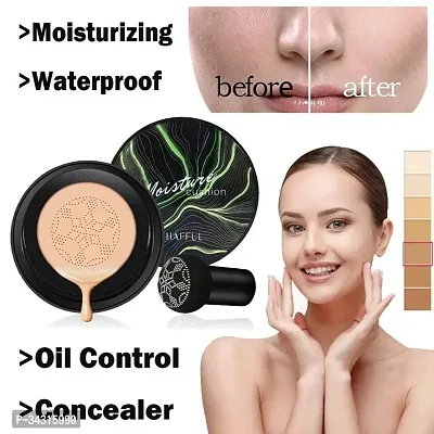 3 in 1 CC and BB Water Proof Foundation Concealer Cream with Air Cushion Mushroom Pack of 01-thumb3