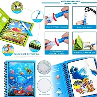 Water Pen Magical Colorful Reusable Book Water Coloring Book Magic Pen Education Drawing Pad Colorful Images Book Kids Book Toys For Kids Kids Writing Book drawing book  Design Painting Board  2-thumb2