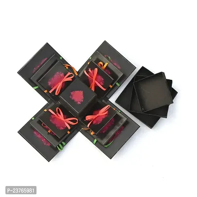 Romantic 3 Layered Box for Your Loved Once (Black)-thumb2